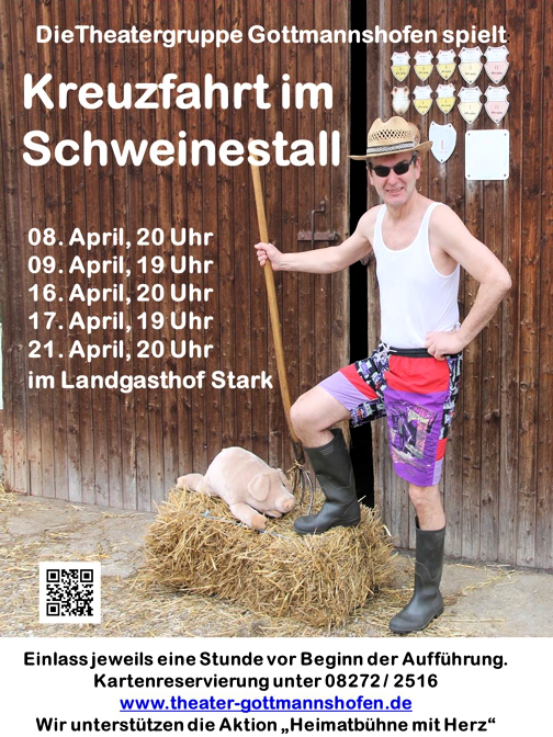 Werbeplakat dder Theatergruppe Gottmannshofen im Jahr 2017
